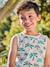 Tropical Print Tank Top for Boys printed white 