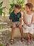 Boys' short-sleeved polo shirt fir green 