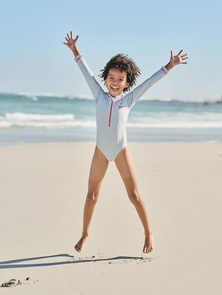 Girl's UV Protection swimsuit aqua green 