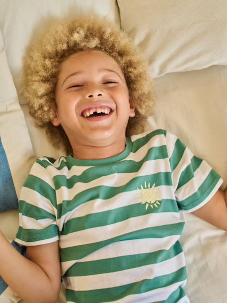 Pack of 2 striped pyjama shorts blue 