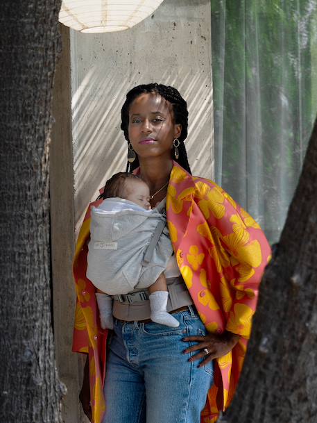 Physiological Baby Carrier, HoodieCarrier 2 by LOVE RADIUS black+grey+printed black 