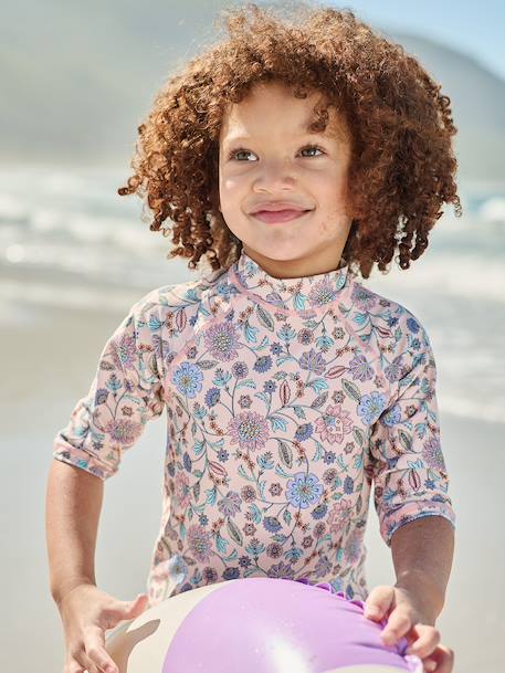 Girls' UV Protection two-piece swimsuit nude pink 
