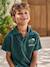 Boys' short-sleeved polo shirt fir green 