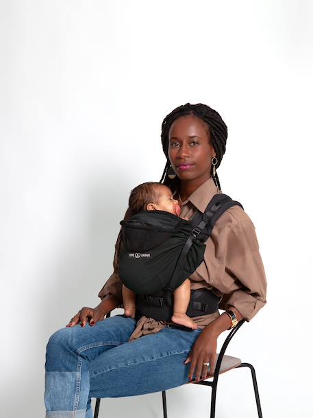 Physiological Baby Carrier, HoodieCarrier 2 by LOVE RADIUS black+grey+printed black 