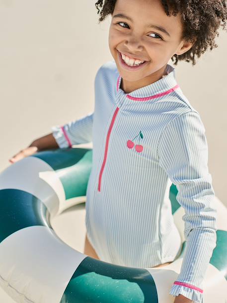 Girl's UV Protection swimsuit aqua green 