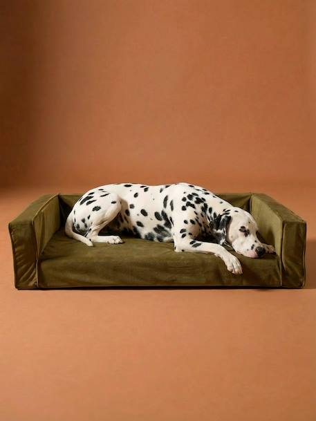 Large dog velvet sofa bronze 