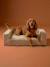 Corduroy medium dog sofa ecru 