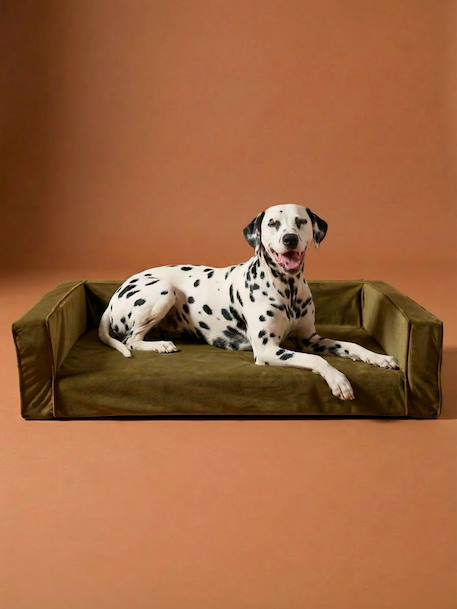 Large dog velvet sofa bronze 