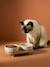 Pack of 2 ceramic bowls with stand printed white 