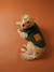 Fleece dog coat beige+khaki 