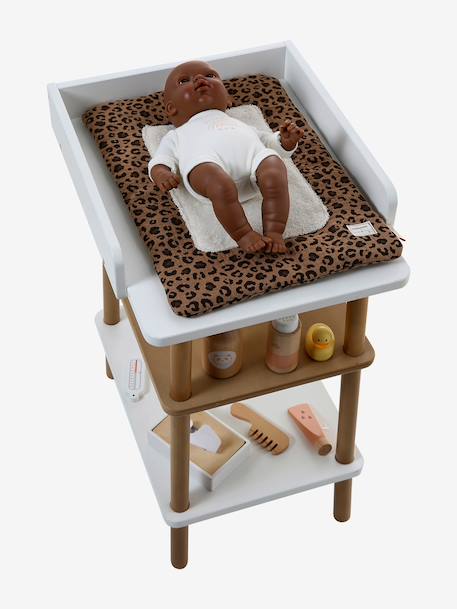 Doll changing mat brown 