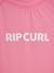 Girl's short-sleeved surfing t-shirt blue+rose 