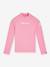 Girl's short-sleeved surfing t-shirt blue+rose 
