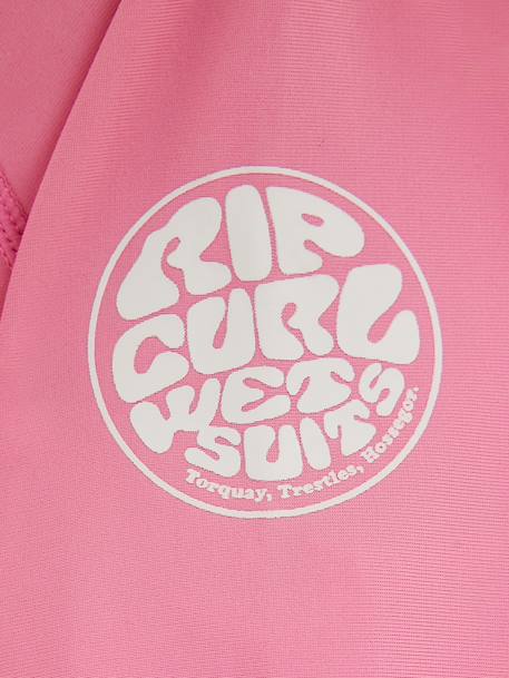 Girl's short-sleeved surfing t-shirt blue+rose 