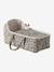 Carrycot for Dolls in Cotton Gauze black+rose+yellow 
