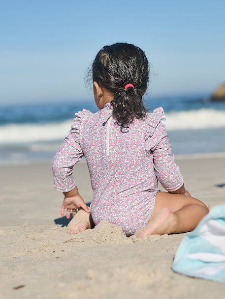 UV protective long-sleeved swimsuit ecru 