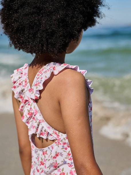 Swimsuit with frills multicoloured 