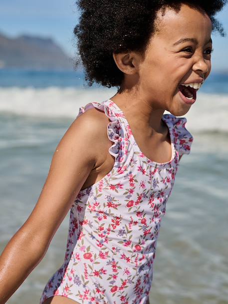 Swimsuit with frills multicoloured 