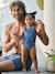 Men's swim shorts, family capsule blue 