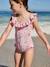Girls' one-piece swimsuit pale pink 