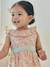 Baby girl's dress with bow and back opening multicoloured 