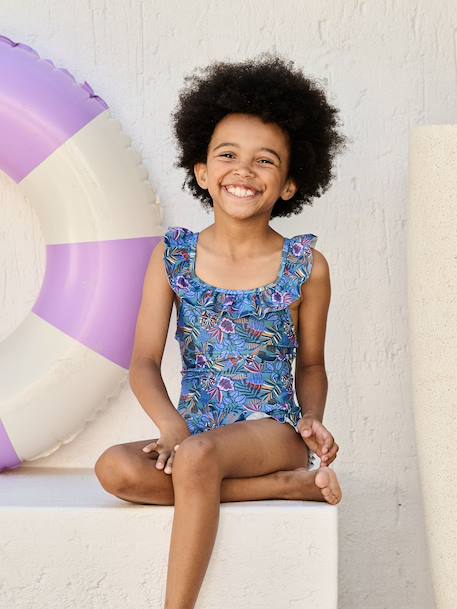 Girl's one-piece swimsuit blue 