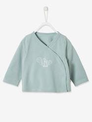 Baby-T-shirts & Roll Neck T-Shirts-T-Shirts-Cardigan in Organic Cotton, for Newborns