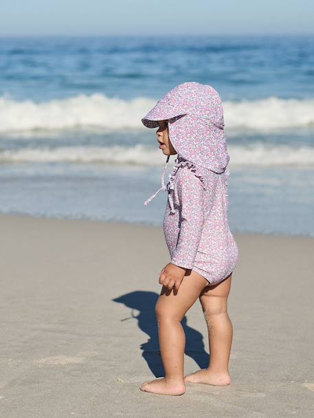 Girls' UV protective cap ecru 