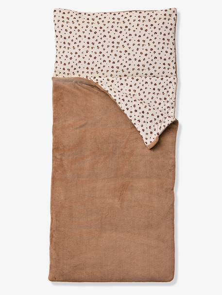 Fleece leopard print sleeping bag for children hazel 
