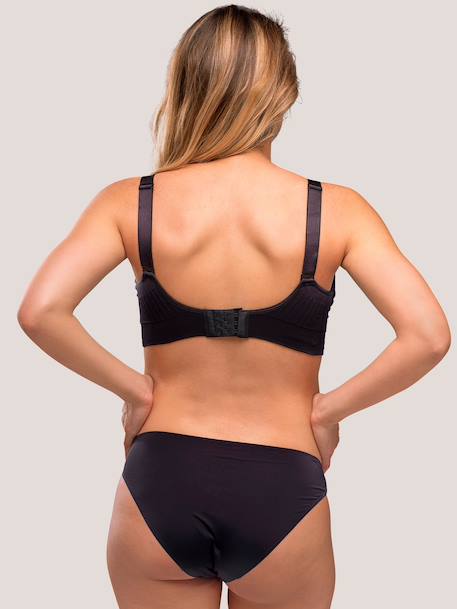 Seamless Padded Bra, Maternity & Nursing Special by CARRIWELL Black 
