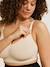 Maternity & Nursing Bra with Shape Memory, by CARRIWELL Beige+Black 
