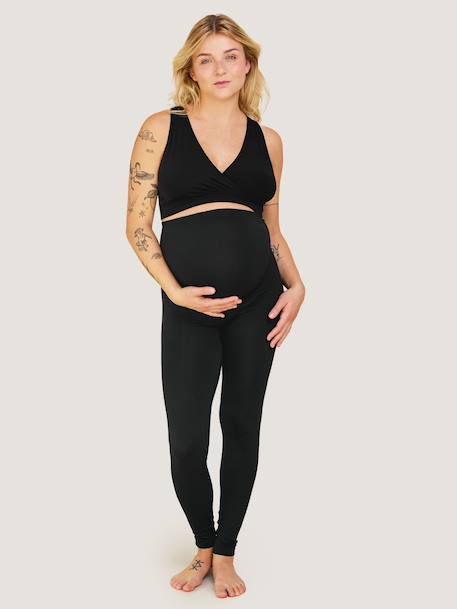 Leggings with Integrated Belly and Back Support for Maternity, by CARRIWELL black 