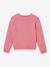 Girl's fancy stitch cardigan CYRILLUS ecru+pale pink 
