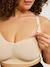 Maternity & Nursing Bra with Shape Memory, by CARRIWELL Beige+Black 