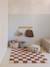 Tiles rectangular rug brown 