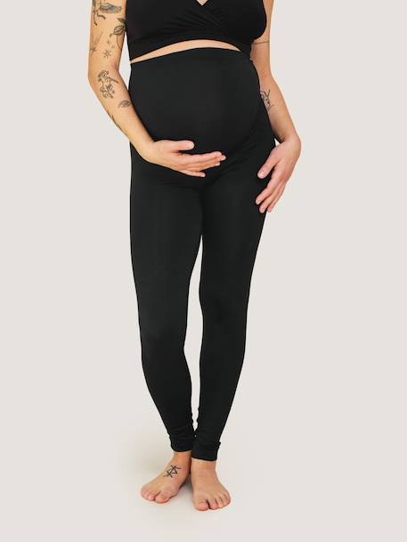 Leggings with Integrated Belly and Back Support for Maternity, by CARRIWELL black 