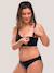 Seamless Padded Bra, Maternity & Nursing Special by CARRIWELL Black 