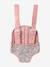 Baby Carrier For Dolls, in Cotton Gauze black+printed pink+rose+yellow 