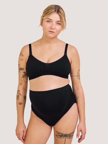 High-Waist Maternity Briefs Black 