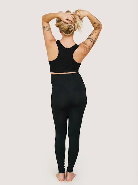 Leggings with Integrated Belly and Back Support for Maternity, by CARRIWELL black 