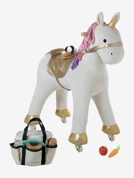 Horse on Wheels in FSC® Wood Big Horse+Small Horse+white 