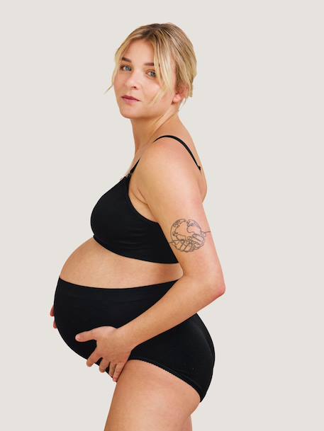 High-Waist Maternity Briefs Black 
