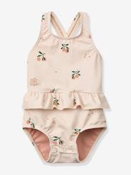 Printed frilled swimsuit
