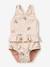 Printed frilled swimsuit light pink 
