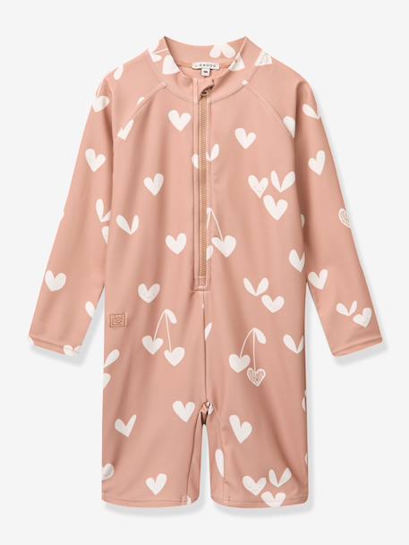 Long-sleeved swimsuit beige+rose 