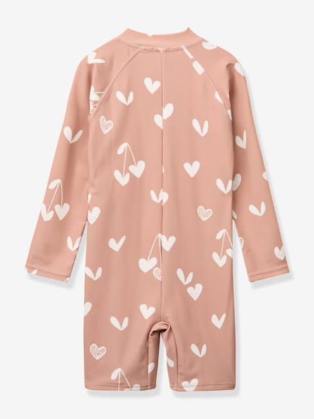 Long-sleeved swimsuit beige+rose 