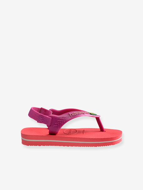 Brasil Logo II Flip-Flops for Babies, by HAVAIANAS coral+yellow 