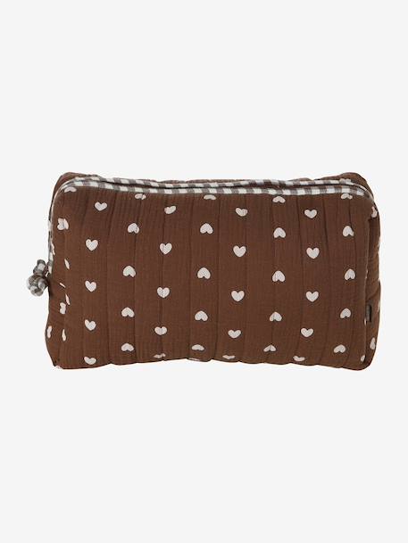Mama Cotton Gauze Toiletry Bag hazel+printed beige+white 