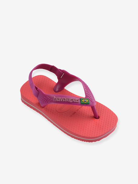 Brasil Logo II Flip-Flops for Babies, by HAVAIANAS coral+yellow 