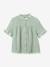 Girl's gauze shirt - organic cotton CYRILLUS sage green 